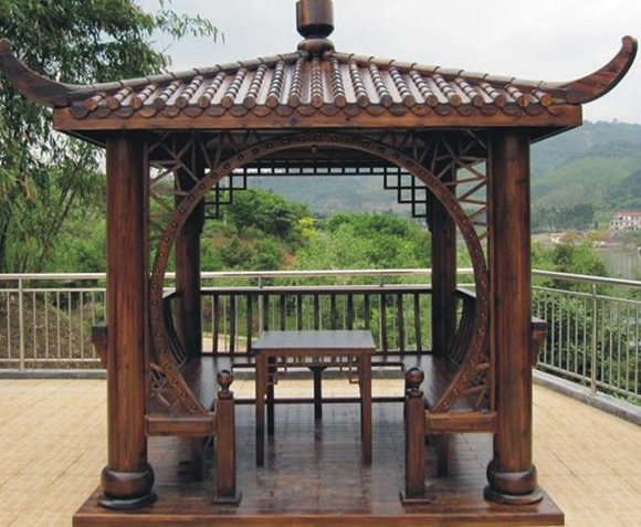 四角圆柱凉亭